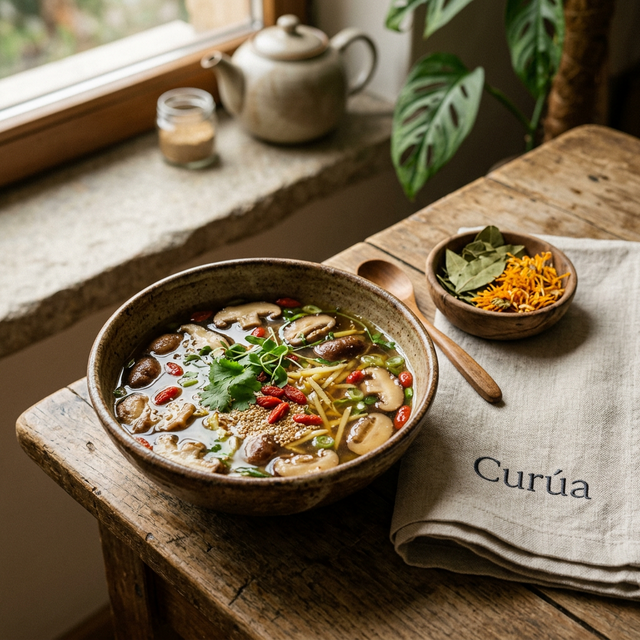Caldo de Longevidad: Shiitake, Goji y Amaranto